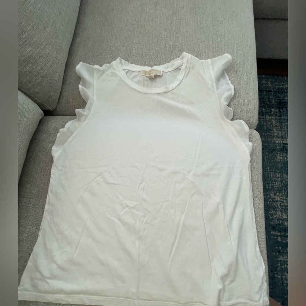 Michael Kors T-shirt with ruffles shoulders